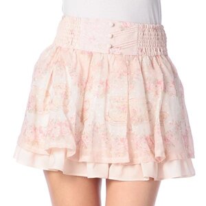 LIZ LISA Tea & Flower Sukapan Skirt Pink