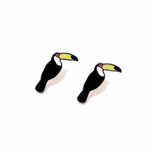 Lilou Bird Epoxy Earrings Toco Toucan