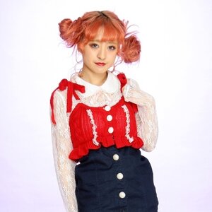 Swankiss Knit Denim Dress Red