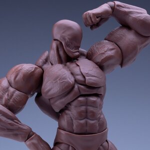UMS003 Male Body Big Guy: Tan Skin 1/12 Scale Action Figure [Pre-order]