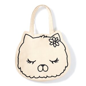 Oshamana Mie-chan Canvas Tote Ivory
