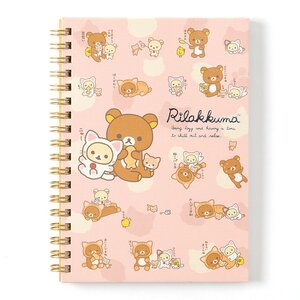 Nonbiri Neko Rilakkuma B6 Spiral Notebooks Pink