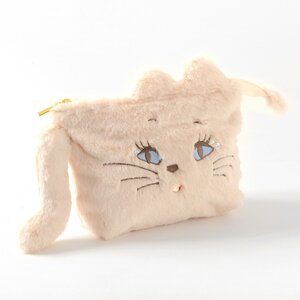 FLAPPER Cat Tail Fur Pouch Ivory