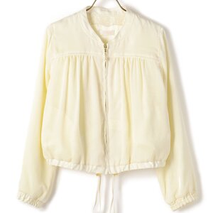 LIZ LISA Vintage Satin Blouson Yellow