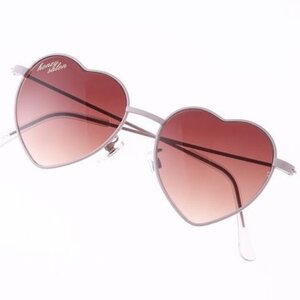 Honey Salon Heart-Shaped Sunglasses Pink