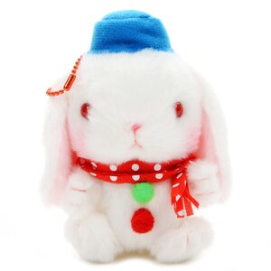 Pote Usa Loppy Snowman Rabbit Plush Collection (Ball Chain) Ruby-chan