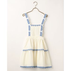 LIZ LISA Apron-style Jumper Skirt White