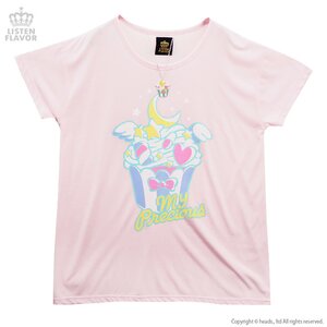 LISTEN FLAVOR Magical Moon Cupcake Big Cutsew w/ Necklace Baby Pink