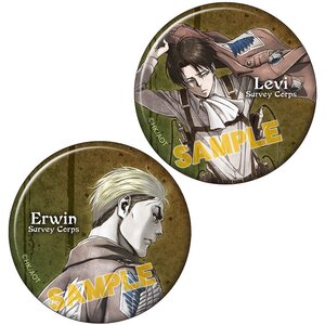 Attack on Titan Pin Badge Set Levi & Erwin
