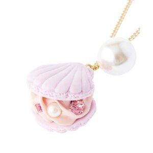 Q-pot. Shell Macaron Necklace Light Purple