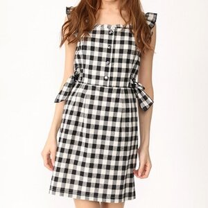 Ank Rouge Side Ribbon Tight Dress Navy