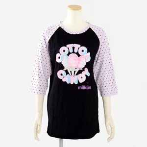 milklim Cotton Candy Long Sleeve Shirt Black x Lavender