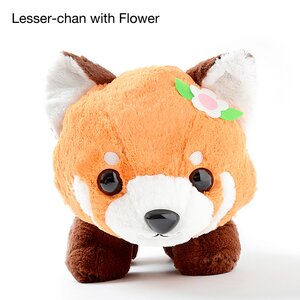 Lesser Panda no Akachan Plushies (Big) Lesser-chan with Flower