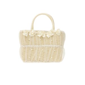 LIZ LISA Tulle Basket-Style Bag White