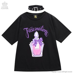 LISTEN FLAVOR Fascination Perfume Cutsew w/ Choker Black