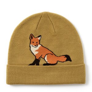 Zoo Animal Beanie Beige - Fox