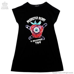 LISTEN FLAVOR Creator's Collaboration Long Cutsew Black / Monster Berry