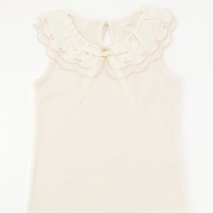 LIZ LISA Mesh Embroidered Tank Top White