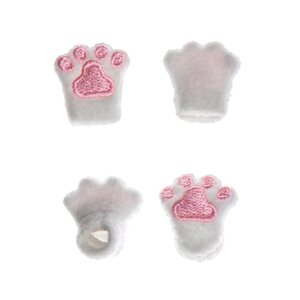 Cat Palm Gloves & Shoes Set for 1/12 Scale Action Figures White