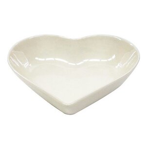 Mino Ware Large White Heart-Shaped Dish