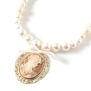 E Hyphen World Gallery BonBon Cameo Necklace Brown