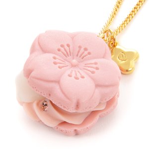 Q-pot. Sakura Monaka Necklace Pink