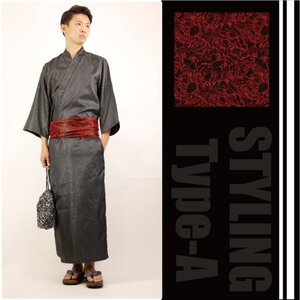 VICE FAIRY Luxury Yukata Black w/ Stripes