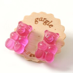 gargle Gummy Bear Earrings Raspberry