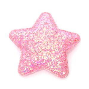 Popuphilia! Big Lamé Star Hair Clip Light Pink