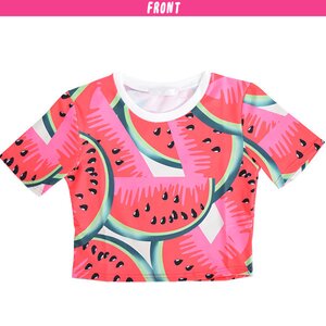 ACDC RAG Watermelon Crop Top