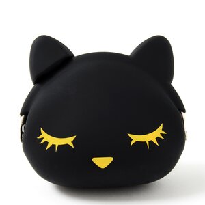 Osumashi Pooh-chan Silicon Coin Pouch Black