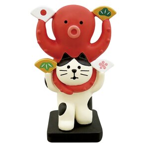 concombre New Year Theater Diorama Collection Dancing Cat & Octopus