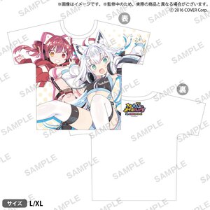 hololive Presents VTubers Raving About Faves! Happiness World Full Graphic T-Shirt L