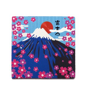 Souvenir Japan Diecut Magnet Collection Sunset Over Mt. Fuji 01
