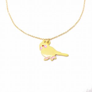 Lilou Bird Epoxy Necklace Cockatiel