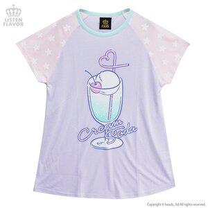 LISTEN FLAVOR Star Cream Soda Raglan Top Lavender