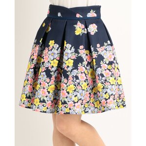 LIZ LISA Lace & Flower Skirt Navy