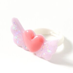 milklim Winged Heart Ring Lavender
