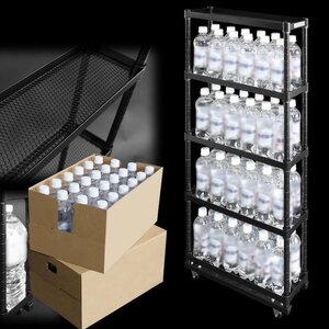 Bauhutte Slim Bottle Rack Black