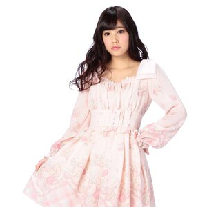 LIZ LISA Floral Panel One Piece Dress Pink