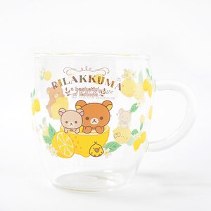 A Basketful of Lemons Rilakkuma Heat-Resistant Glass Mugs Glass Mug A