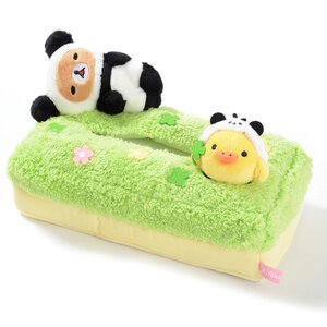 Rilakkuma Panda de Goron Plushie Tissue Box Cover