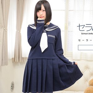 School Uniform Collection SailorColle Winter Wear House Dress JK Type: Navy Blue