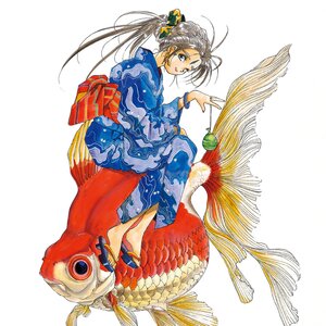 Kousuke Fujishima Signed Limited Edition Framed Oh My Goddess! Primagraphie Art Print: Summer Festival