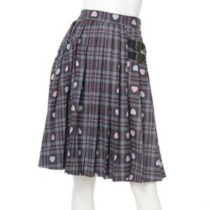Swankiss Heart Check Skirts Black