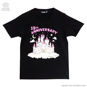 LISTEN FLAVOR Dream Castle Anniversary T-Shirt Black L