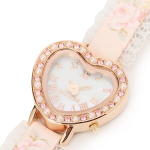 LIZ LISA Rose Watch w/ Heart Dial Pink