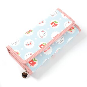 Flower Pattern Mie-chan Long Wallet Sax