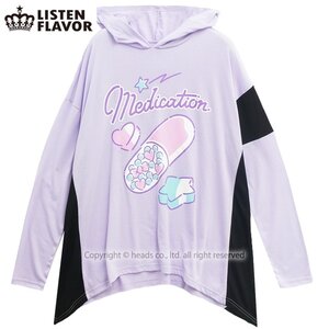 LISTEN FLAVOR Heart Pill Hoodie Lavender