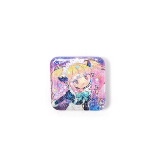 Happy Halloween Girls Twinkle Tin Badge Scary Pink